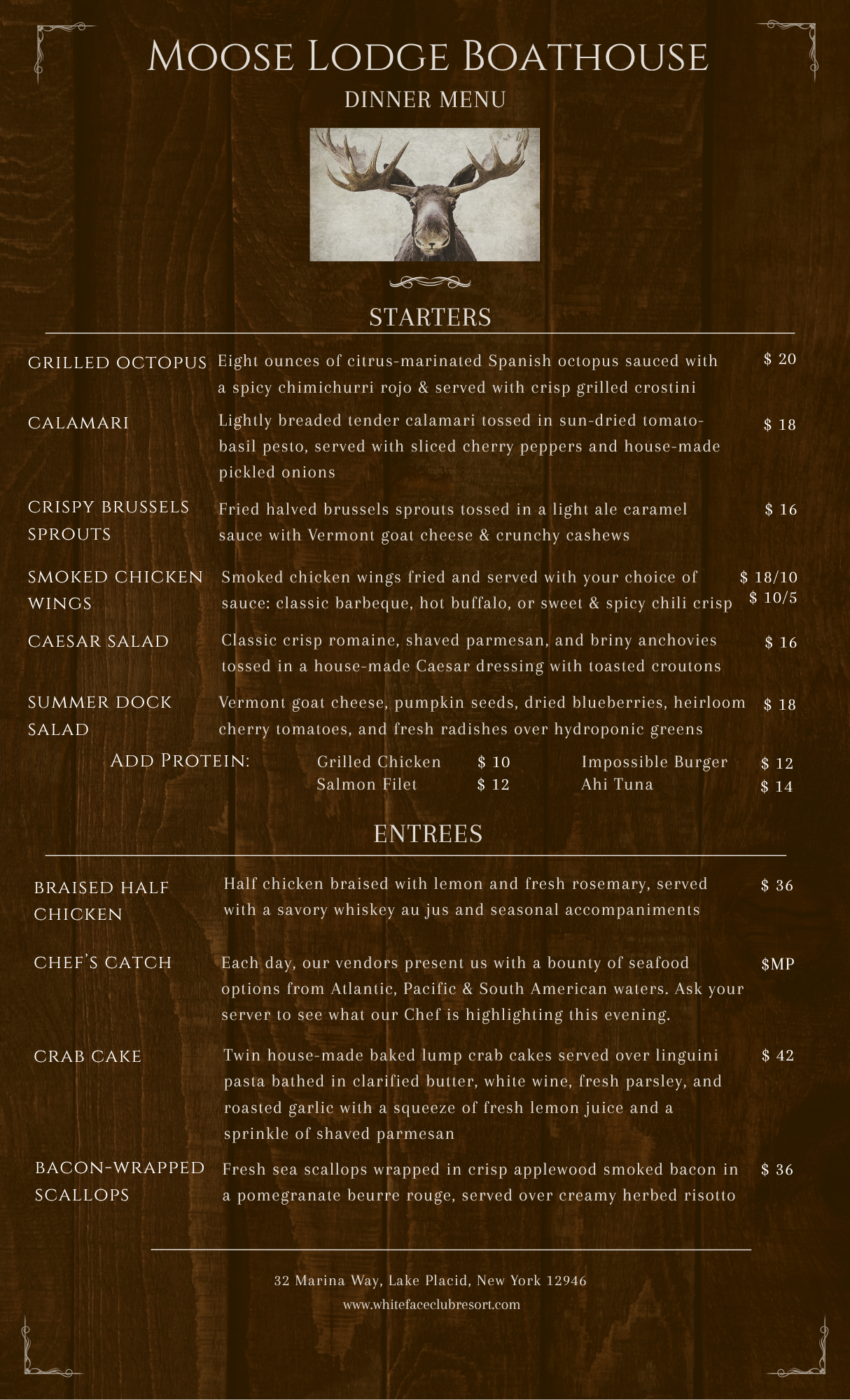 8.2026 Opening Moose Lodge Dinner Menu (8.5 x 14 in)